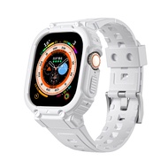 Mecha ซิลิโคนสำหรับ Apple Watch band 44 มม. 40 มม. 45 มม. 41 มม. กีฬาเปลี่ยนผู้หญิงผู้ชายสร้อยข้อมือ i นาฬิกา series 3 4 5 6 SE 7 8 band Ultra 49mm