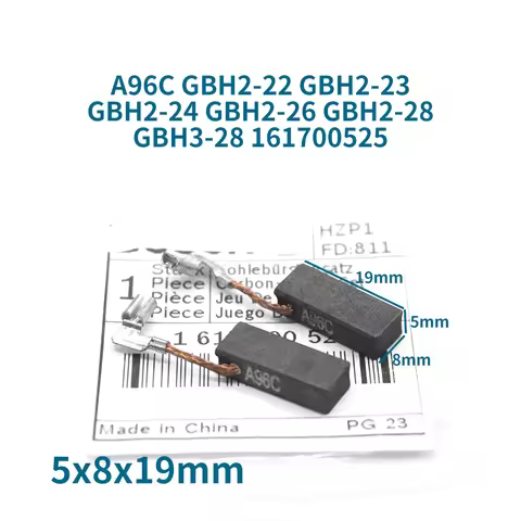 A96C Carbon Brushes for Bosch GBH2-22 GBH 2-22 2-23 GBH2-23 GBH2-24 GBH2-26 2-28 GBH3-28 161700525 E