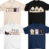S-5XL Ready Stock FUKU NYANKO CATS T SHIRT kucing cat baju tshirt woman girl perempuan cartoon cute 