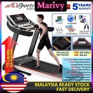 5 Years Warranty - 4.5HP ADSports AD980 AD980-LS (Electric Motorize Treadmill 15 Levels Auto Electric Inclination, 59CM Wide Platform, Auto Refueling System &amp; Sport Hydraulic Damping System