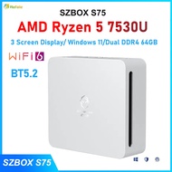 SZBOX S75 AMD Ryzen 5 7530U MINI PC DDR4 3200MHz 16GB 512GB PCIe4.0 NVMe SSD WIFI6 BT5.2 Desktop PC