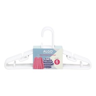 Algo 29cm Plastic Hanger 6P Set White AL5731