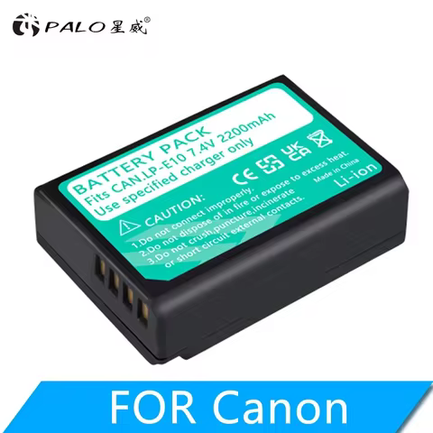 2200mAh LP-E10 LPE10 LP E10 Camera Battery for Canon EOS 1100D 1200D 1300D 2000D 4000D Rebel T3 T5 T