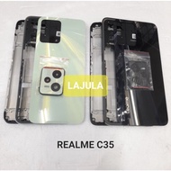 MESIN Housing Fullset Realme C35 Frame Lcd Middle Bone Engine Cover Backdoor Back Casing Casing Real