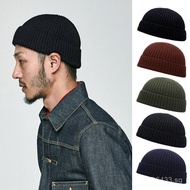 Thin Round Top Short Sailor Knitted Unisex Pullover Hat Melon Skin Hat Cold Hat Yippie Warm Wool Hat