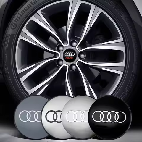 4pcs 56mm Car Wheel Center Cap Hub Covers For Audi Sline B6 C6 Q2 A3 B9 Q3 Q5 Q7 Q8 TT A1 A4 B8 B7 A