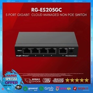 Gigabit Non-PoE Ethernet Switch Ruijie Reyee RG-ES205GC Plug & Play 5-Port LAN Hub/ 