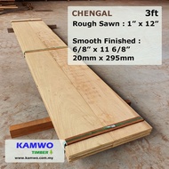 Chengal Timber (Rough, S4S, E4E, E2E) - 1" x 12" x 3ft - ( Kayu Cengal )