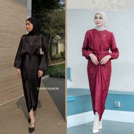 Lily Dress - Santorini Silk Dress Original Gamis Ikat Terbaru Dress Kaftan Gamis Shimer Dress Fit Body Korean Style