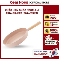 [Made in Korea] Korean pan Neoflam FIKA Object 24/26/28cm - Can be used on induction cooker - peach 