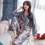 Silk pjs for Women's Satin Pyjama Pajama Set Long Sleeve Casual Sleepwear Nightwear Comfortable Anim