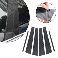 6Pcs Polycarbonate Car BC Pillar Post Cover Door Trim Window Molding Stickers For Volkswagen Passat 