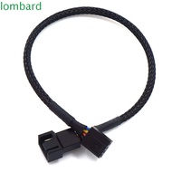 LOMBARD Professional Mainboard Adapter 3 Pin Cable for Computer Fan 4 PIN Power Cables Cooling System Sleeving CPU Fan Connector Plug Backword CPU Fan Wire PWM Extension Cable
