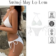 (HCMC EXPRESS) 2-Piece Lace Tie Bikini Set K6384_XUONGMAYLOLEM