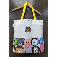 Disney tsum Canvas Double-Sided Tote Bag White Cartoon Taipei
