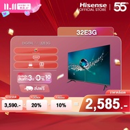 Hisense ทีวี 32 นิ้ว LED HD 720P TV ดิจิตอลทีวี/DVB-T2 /AV Inv/HDMI /USB 2.0 /Slim  (รุ่น 32E3G)