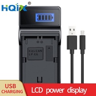 HQIX Suitable for Canon EOS R R5 R5C R6 90D 80D Camera LP-E6N Battery Charger