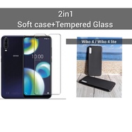 2in1 Soft Case WIKO View 4 / View 4 Lite plus anti-scratch Tempered Glass Wiko view 4
