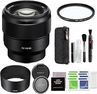 Sony FE 85mm F/1.8 Telephoto Fixed Prime Camera Lens (SEL85F18) with 67MM Protection -Digital HD Filter &amp; Advanced Accessory Bundle | 85mm Sony Lens
