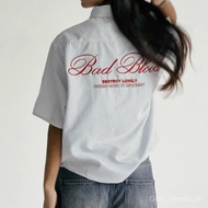 South Korea badblood Short Sleeve Shirt  American Retro Shirt Men and Women