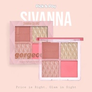 Sivanna Colors Highlighter &amp; Blush Gorgeous Highlight Palette (HF8112)