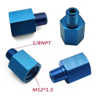 Aluminum M12x1 5 to 1 8 NPT Thread Reducer Adapter for Pressure Gauge Universal Fitting Lightweight