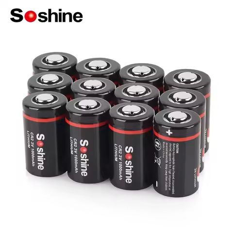 Soshine 3V CR2 Primary Lithium Battery 3-Volt 1000mah Batteries Non-Rechargeable Battery for Microph