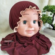 Baby Hijab Cover (Lace Front Model) Age 0-3 Years Delivery In 1-2 Days