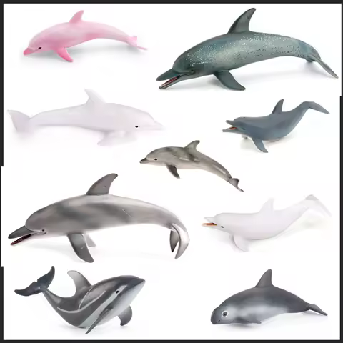 Realistic Vaquita Spotted Dolphin Pacific White-sided Dolphin Ocean Marine Animal Model Action Figur