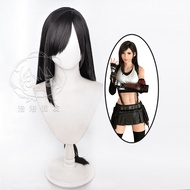 Tifa Lockhart Cosplay Wig Fantasy Anime Game Final Fantasy VII Disguise Long Black Heat Resistant Sy