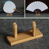 ROFOMON Bamboo Display Holder, Traditional Durable Folding Hand Fan Stand, Fan Frame Base Stylish Bamboo Chinese Traditional Fans Accessories Desktop Decoration