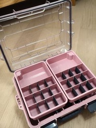 粉色收納盒 工具箱 釣魚箱