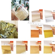 100Pcs Gold Leaf Sheet DIY Imitation Foil Paper Resin Jewelry Making Gilding Art