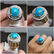 Batu Akik Pirus Persia Biru Fancy Original Kode 2411