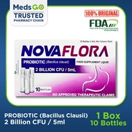 NOVAFLORA Probiotic Supplement 1 Box - Bacillus Clausii 2 Billion (Erceflora generic)
