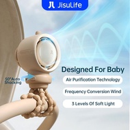Baby Stroller Fan，JISULIFE，Portable，Battery controlled small fan，Stroller Seat Fan，5 Gear Wind Speed