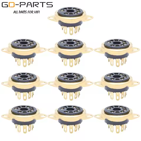Chassis Mount 9pin Batelite Tube Sockets Valve Base For 6DJ8 12AX7 ECC83 B339 CV492 6L13 12AU7 12AT7