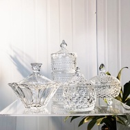 [in stock] European-style glass jar, scented candle jar, candy jar, storage ornament, jewelry jar, s