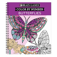 Coloring Book Color by Number-Butterflies Brain Games