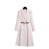 Áo Khoác Vest Nữ Dáng Dài Vừa Phải Cara CLUB Cỡ Lớn Thu Đông 2025 Mới Cho Phụ Nữ Mũm Mĩm Eo Thon Gọn