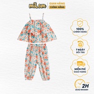 Set of cute patterned miLam flower string clothes for girls