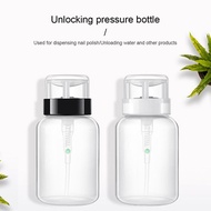 Nail Polish Remover Bottle UV Gel Press Bottle Nail Art Clean Acetone Bottles Empty Pump Dispense Li