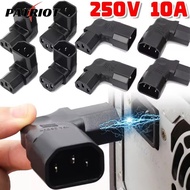 C14 to C13 Power Adapter 90 Degree Turning Design with High Purity Copper, Flame Retardant PC for Se