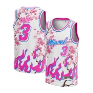 [ORIGINAL] Dwyane Wade Miami Heat Jersey #3 CUSTOM WHITE - Swingman Basketball Shirt T-Shirt Tshirt 