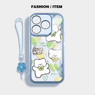 YBD Clear Phone Case For Realme C53 Realme Note 50 C51 C51S Narzo N53 White Bear Camera Protection S