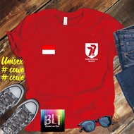 T-shirt Distro Logo 77 Flag of the Republic of Indonesia 77 Men's Distro T-shirt/ Wanita