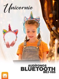 Audífonos Bluetooth Unicornio Entrada Auxiliar 3.5 Radio FM