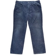 復古 70 年代 Wrangler 男士燈芯絨褲 黑色直筒褲