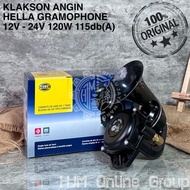 Original KLAKSON ANGIN HELLA AIR HORN GRAMOPHONE TRUCK SCANIA VOLVO 12V - 24V