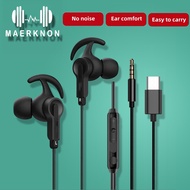 Type-C 3.5mm Wired Earphones Gaming HiFi Bass Stereo Earbuds For Xiaomi 13 Samsung S20 Sports Music Headsets Handsfree Headphone